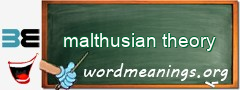 WordMeaning blackboard for malthusian theory